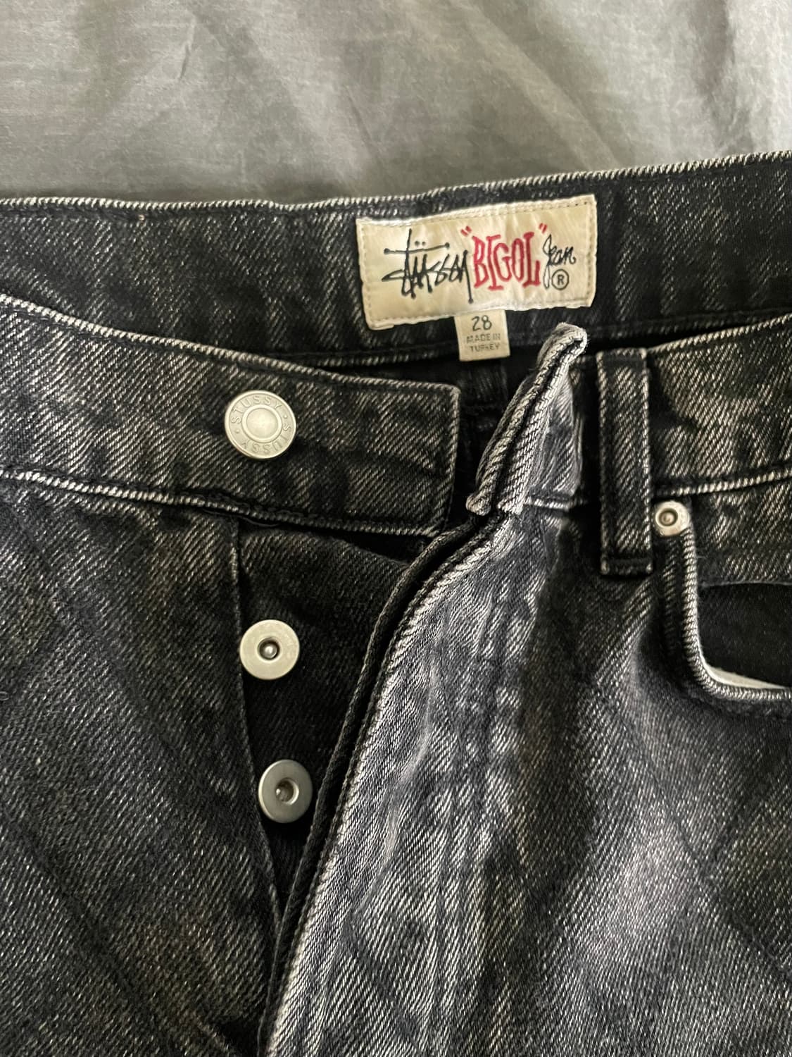 Stussy Quilted Denim Big OL' Jean Black 상품이미지4