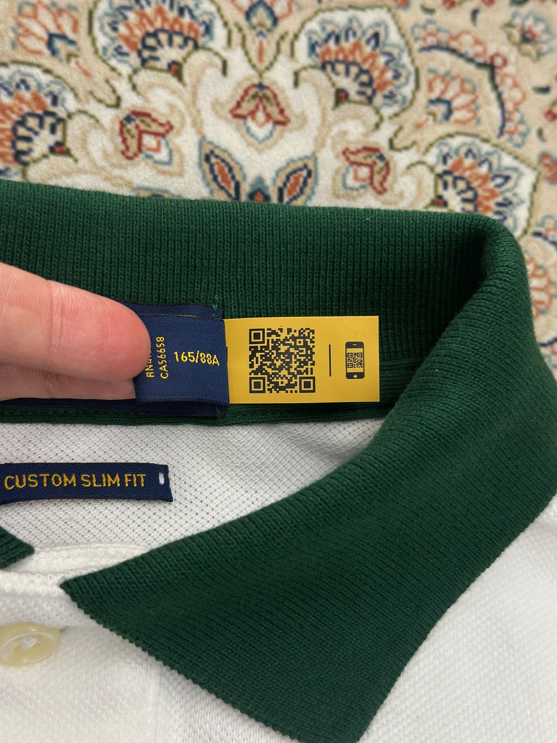 폴로 랄프로렌 배색 슬림핏 빅포니 카라티  상품이미지6