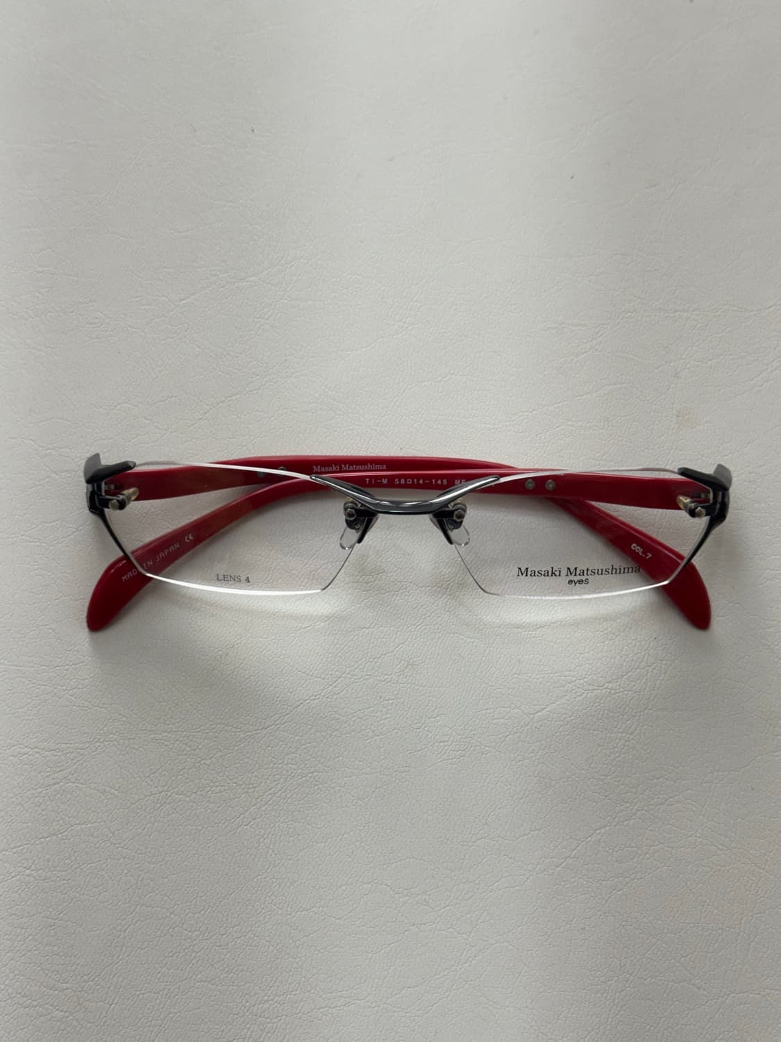 마사키 마츠시마 블랙/레드 반무테 티타늄 새상품 상품이미지1