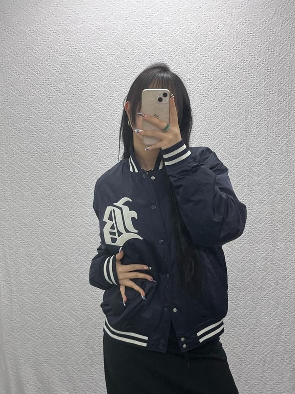 비바스튜디오 올드스쿨 스트릿힙합 스타디움 바시티자켓 L C07884 상품이미지2