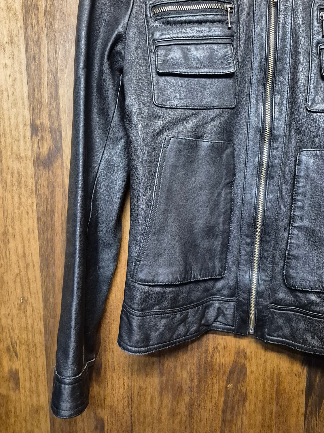 VINTAGE ZIPPER LEATHER JACKET  상품이미지5