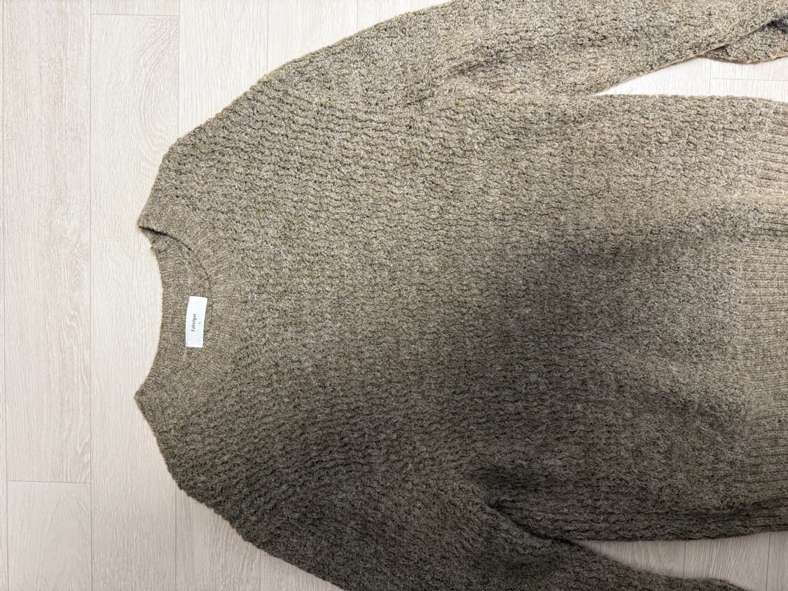 파프레가 프리즐 울 라운드 니트 3사이즈 카키 브라운 상품이미지3