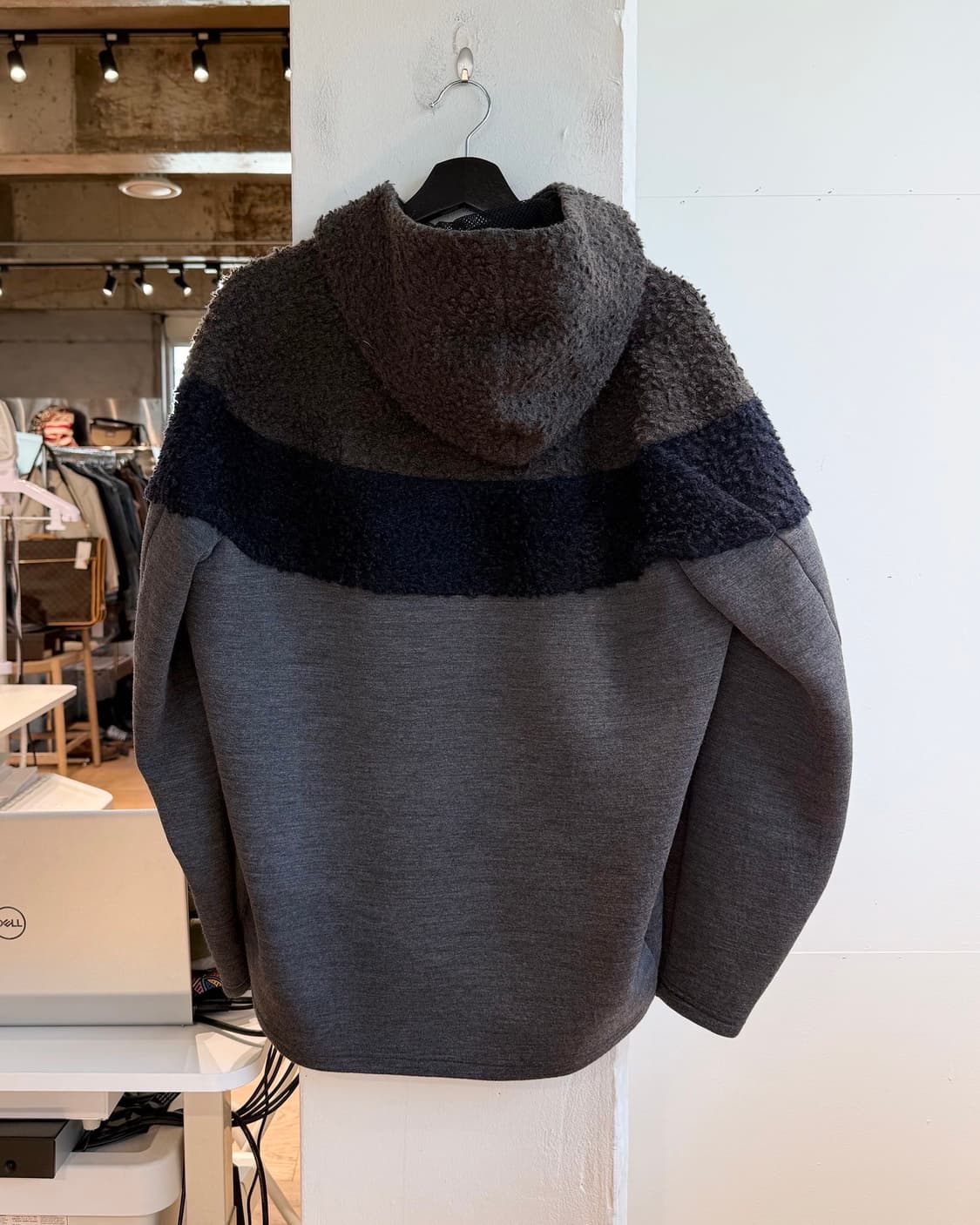 컬러 16aw 차콜 하프 집업 후디 상품이미지7