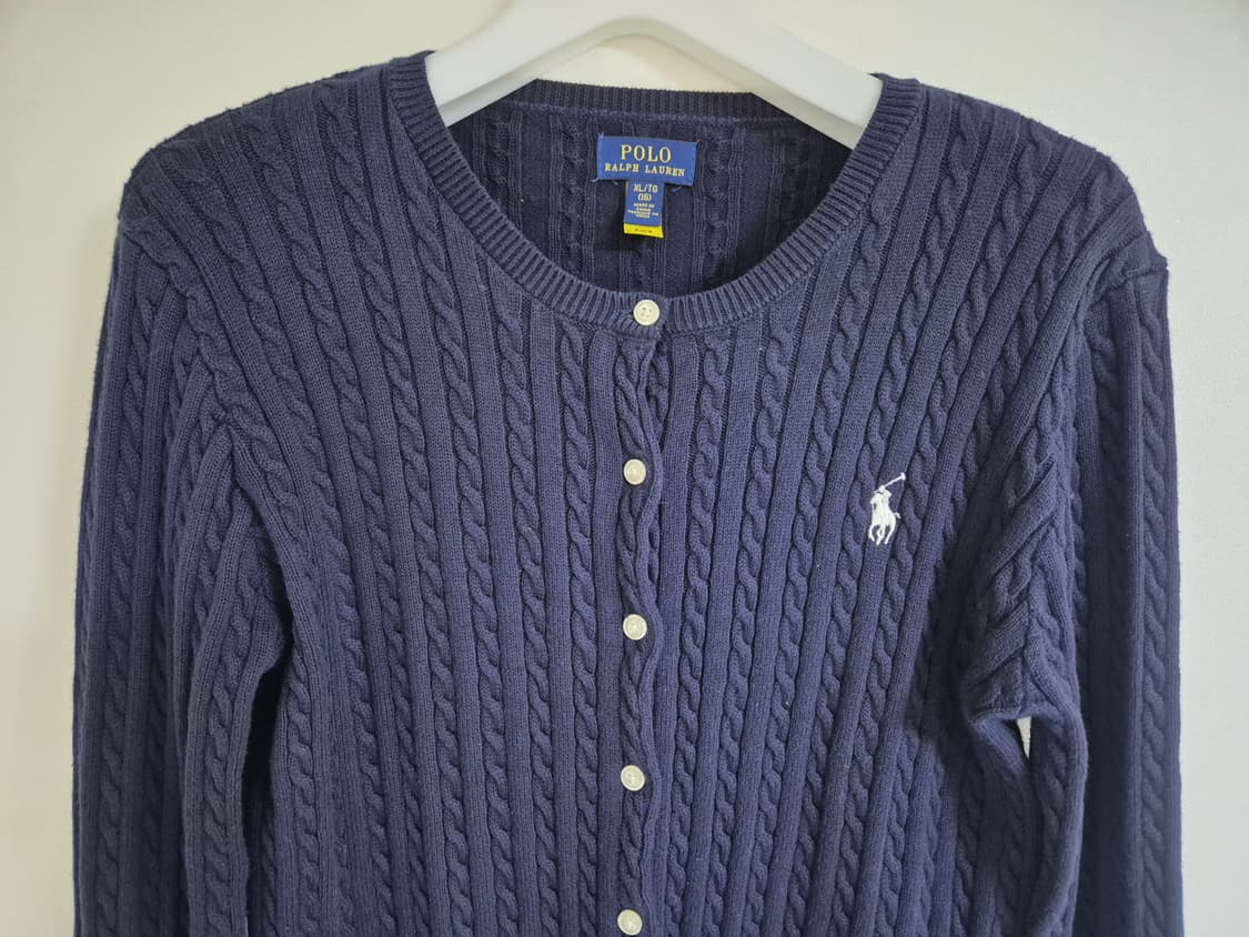 폴로랄프로렌 네이비 케이블 코튼 가디건 XL 상품이미지3