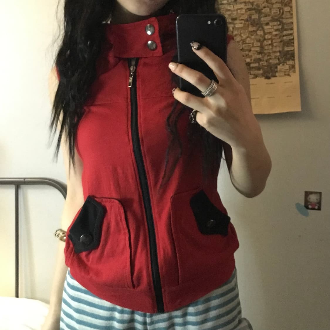 Vintage 빈티지 고스펑크 락 후드나시 상품이미지1