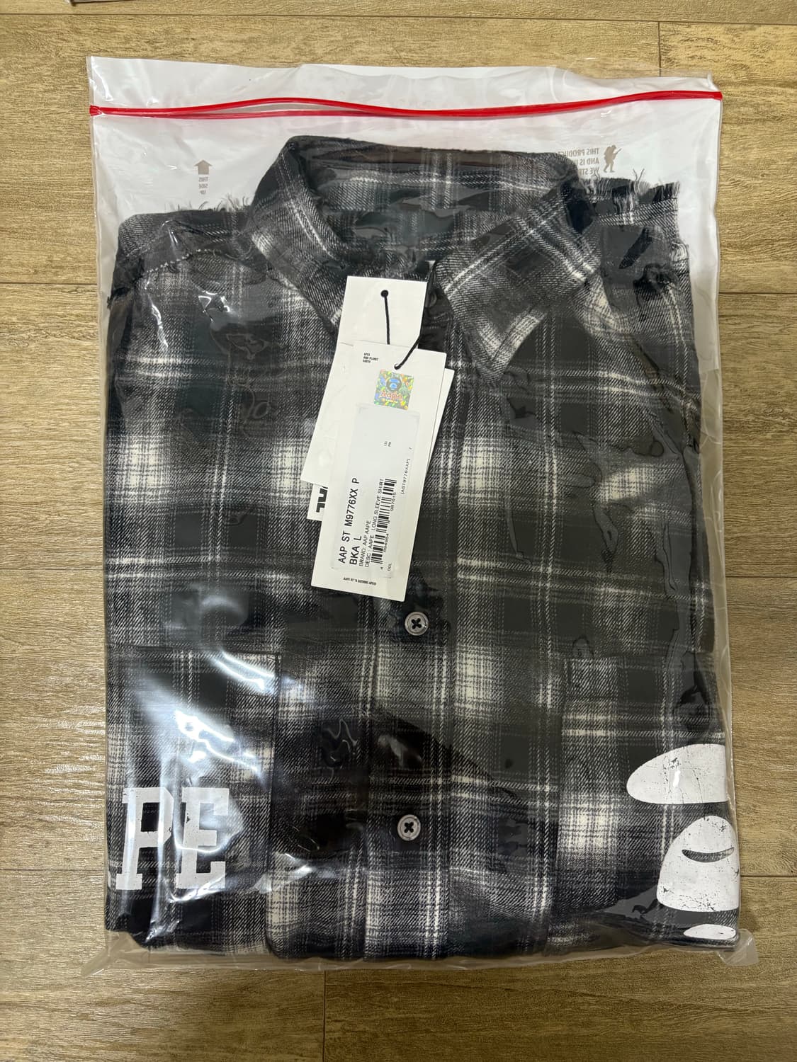 노매뉴얼 에이프 셔츠 L 새상품 상품이미지4