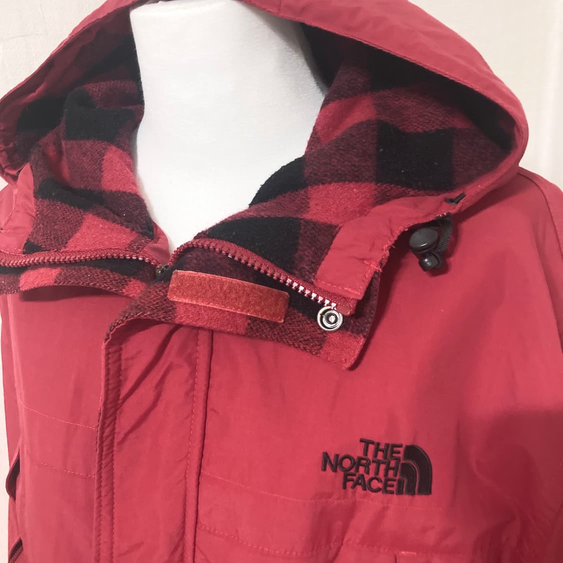 노스페이스 레드 체크 겨울 점퍼 XL 상품이미지3