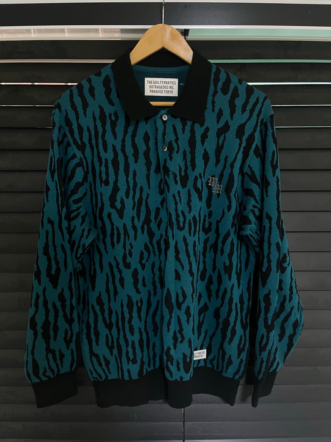 WACKO MARIA 22FW 레오파드 폴로 셔츠 상품이미지1