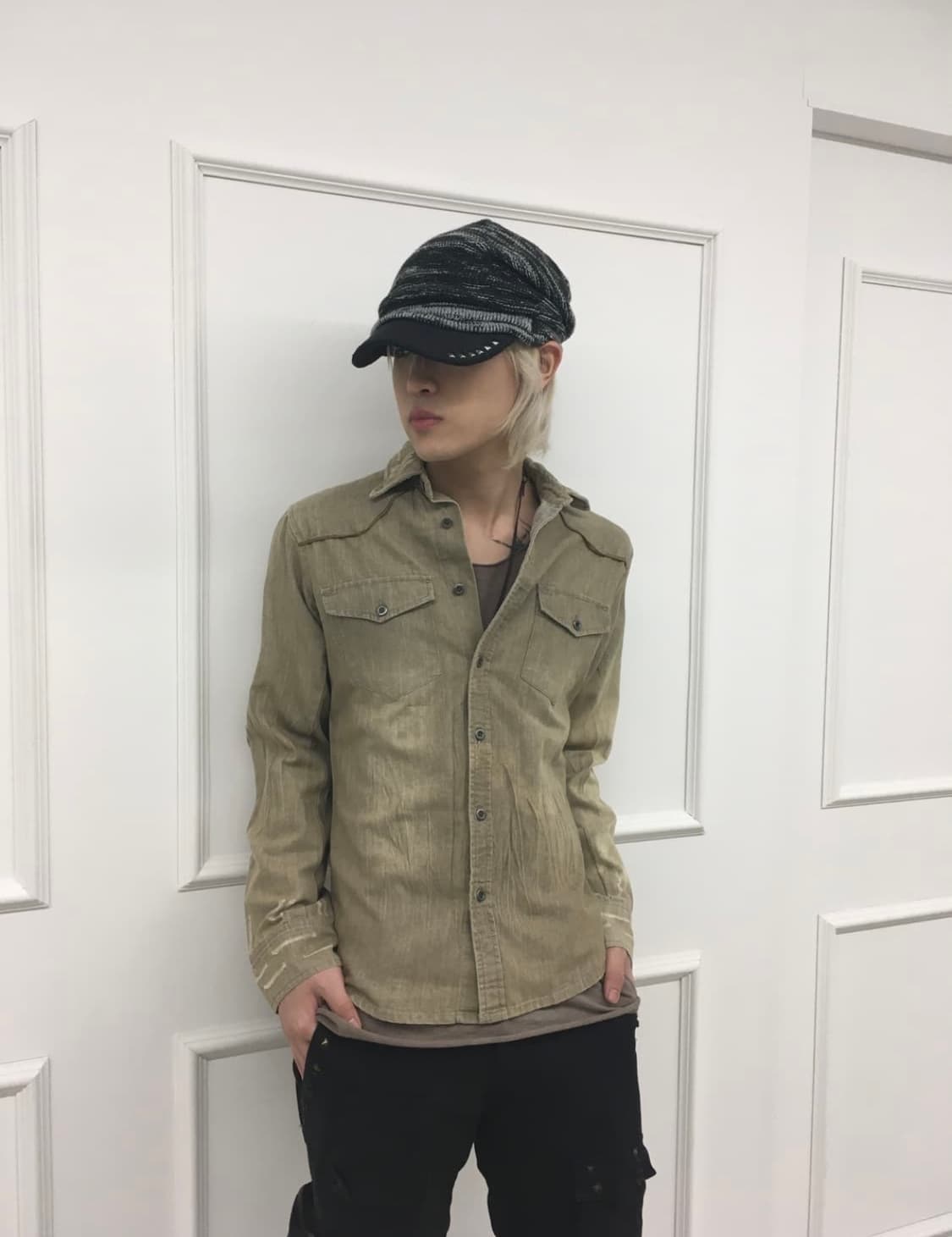 Schlüssel distressed western shirt 상품이미지1
