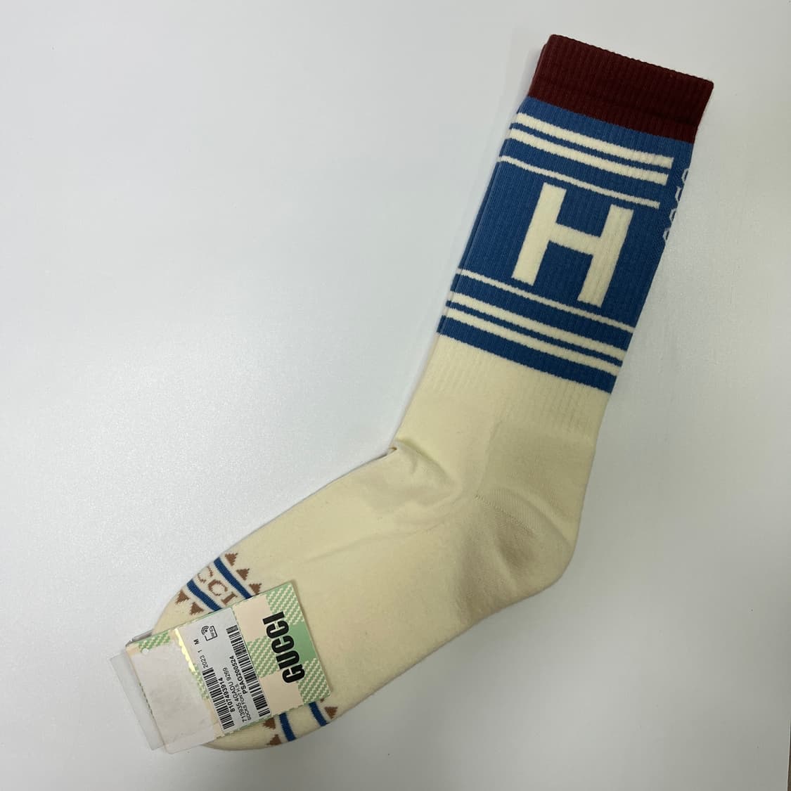 새상품 구찌 양말 Gucci HA HA HA 컬렉션 삭스 아이보리 상품이미지4