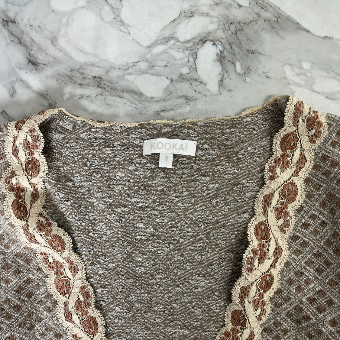 KOOKAI 쿠카이 여성 레이스 패턴 가디건 상품이미지4
