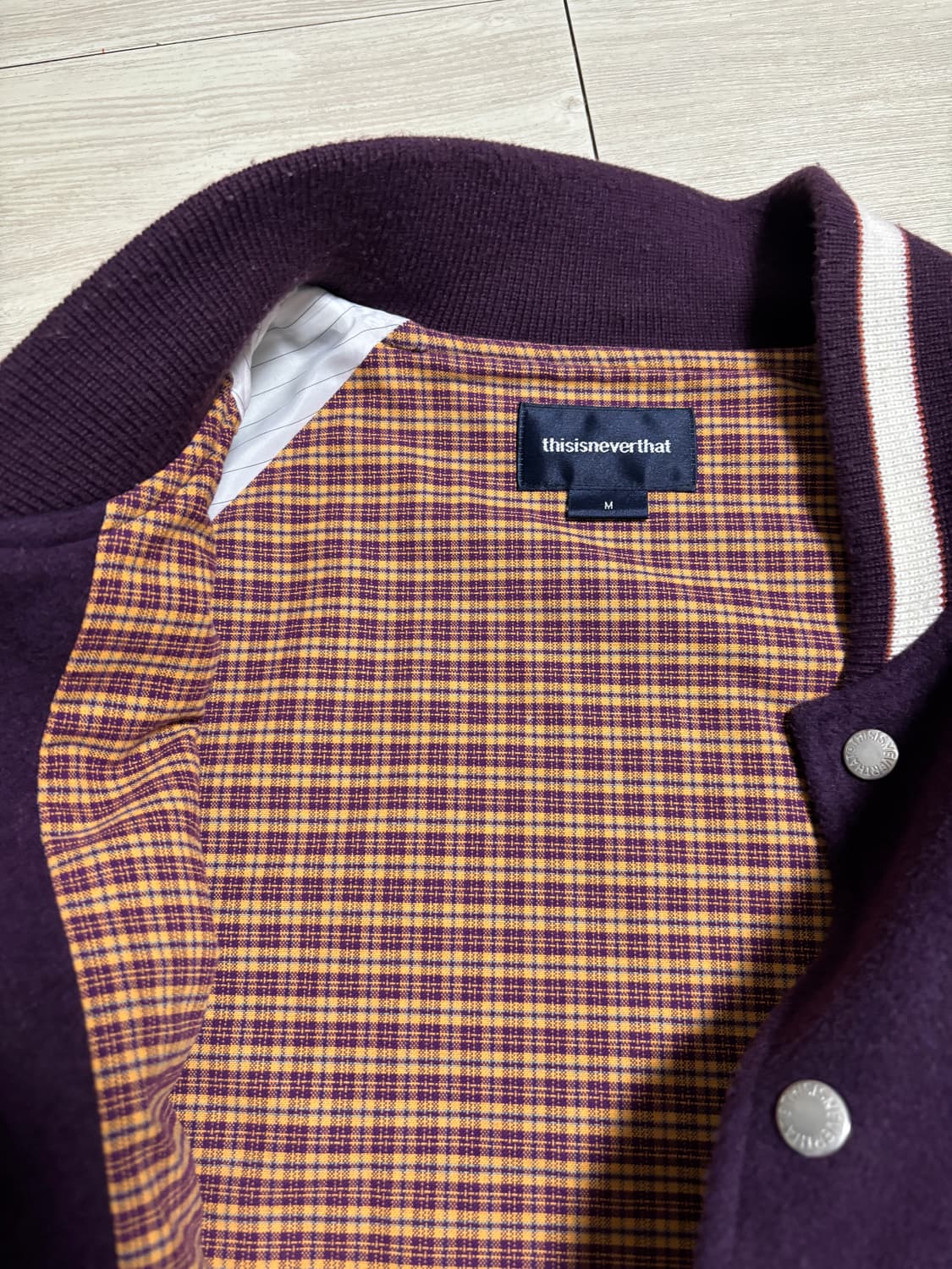 디스이즈네버댓 래글런 바시티 자켓 상품이미지4