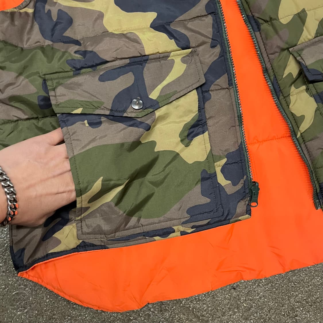 빈티지 리버시블 패딩 베스트 (105-110) 상품이미지3