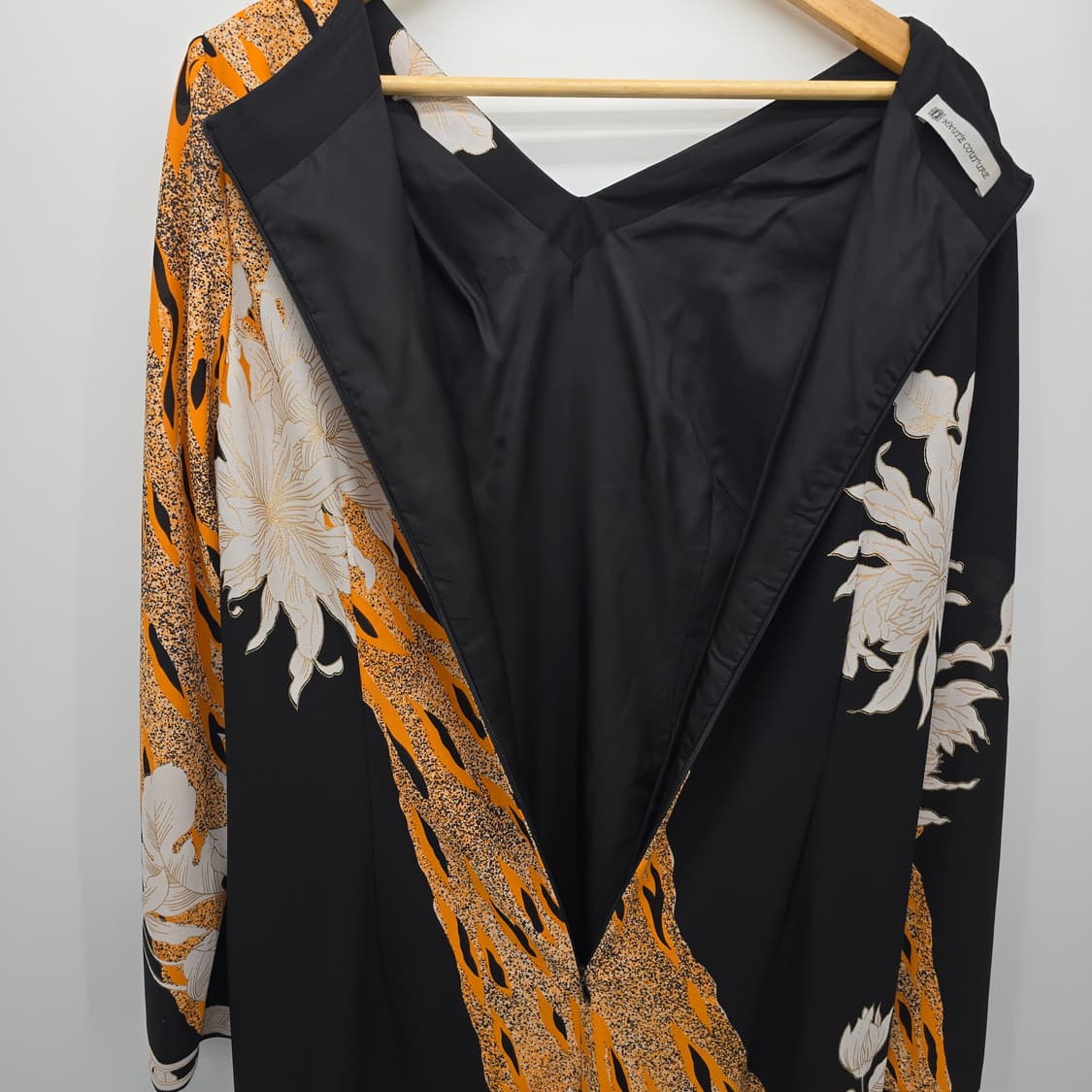 HAUTE COUTURE 블랙 오리엔탈 플라워 원피스 상품이미지9