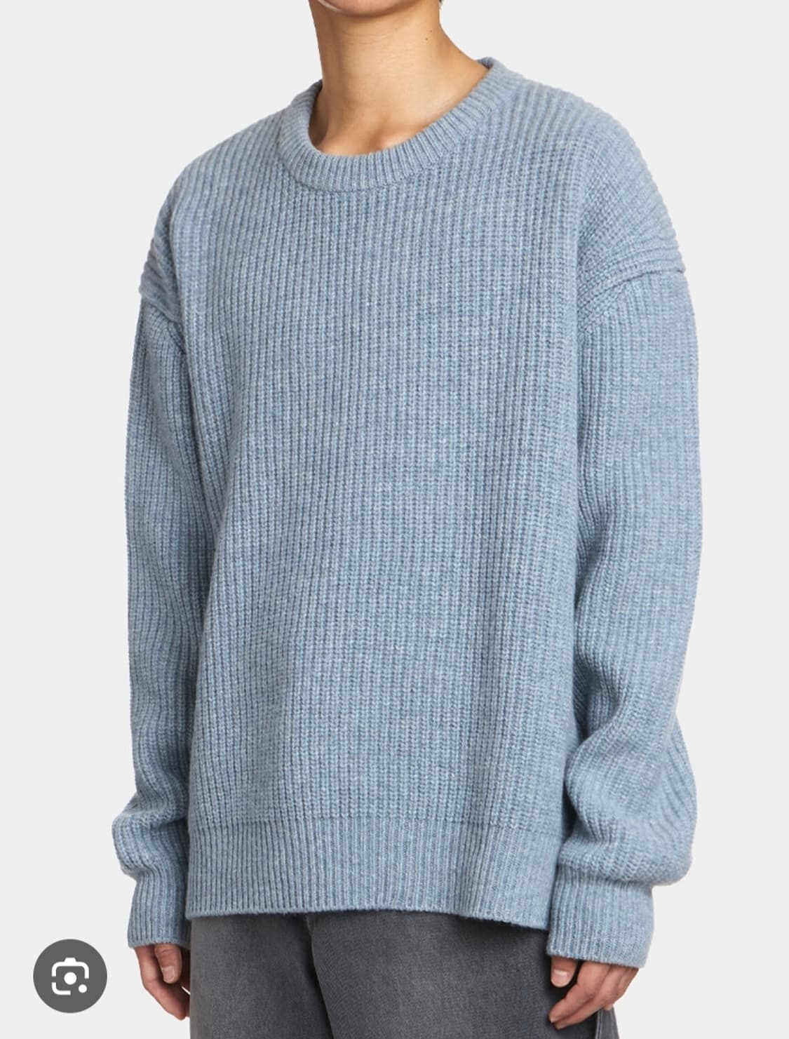 (착샷) 언어펙티드 오버사이즈 크루넥 니트 상품이미지1