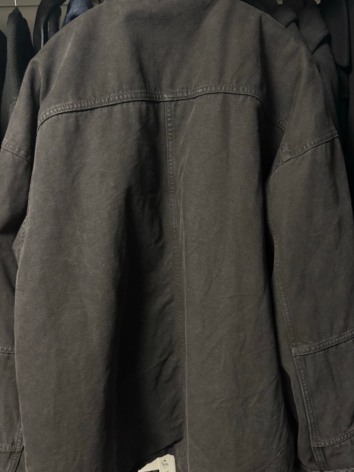 스투시 워시드 캔버스 샵 자켓 블랙 XL 상품이미지2