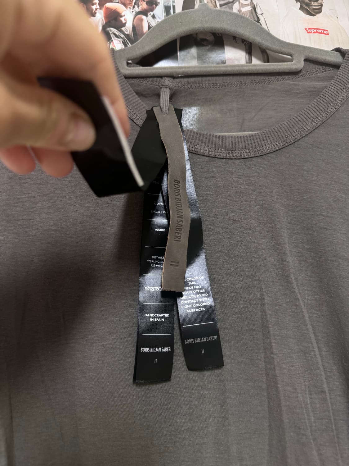 [S] boris bidjan saberi 11 크루넥 코튼 롱슬리브 탑 상품이미지3