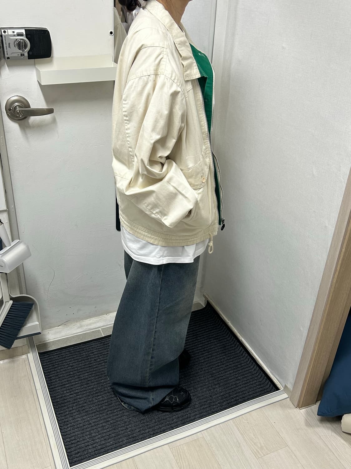 유니온 베이 베이지 그린 공항점퍼 자켓 상품이미지2