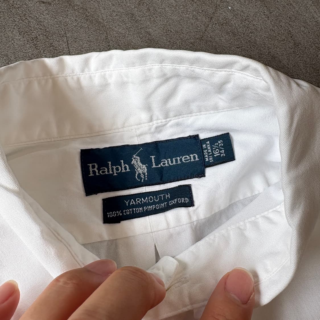폴로 정품 화이트 클래식 포니 로고 옥스포드 셔츠 상품이미지5