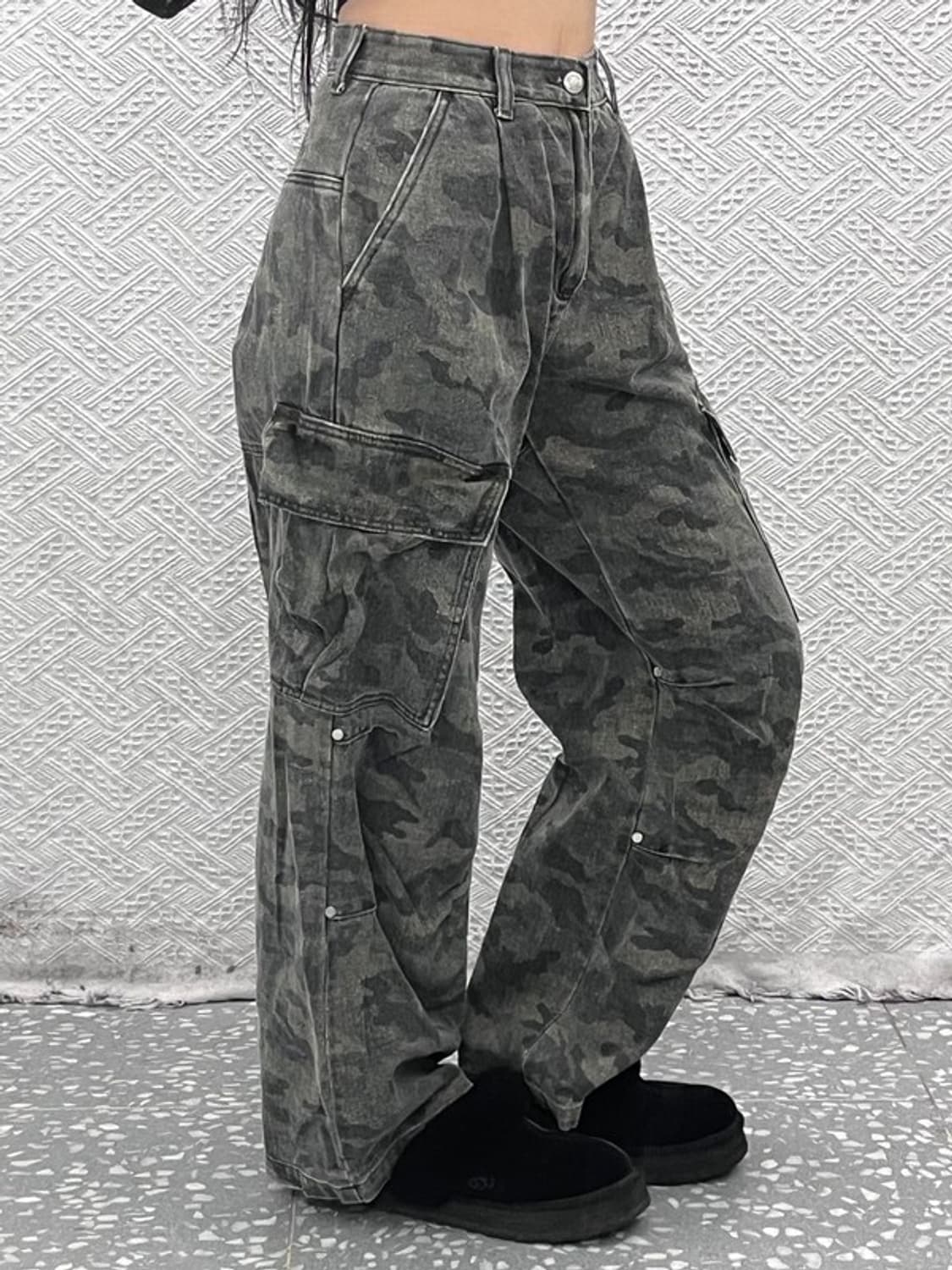 아반 빈티지 밀리터리 카모플라주 코튼팬츠 면바지 XS C09104 상품이미지2