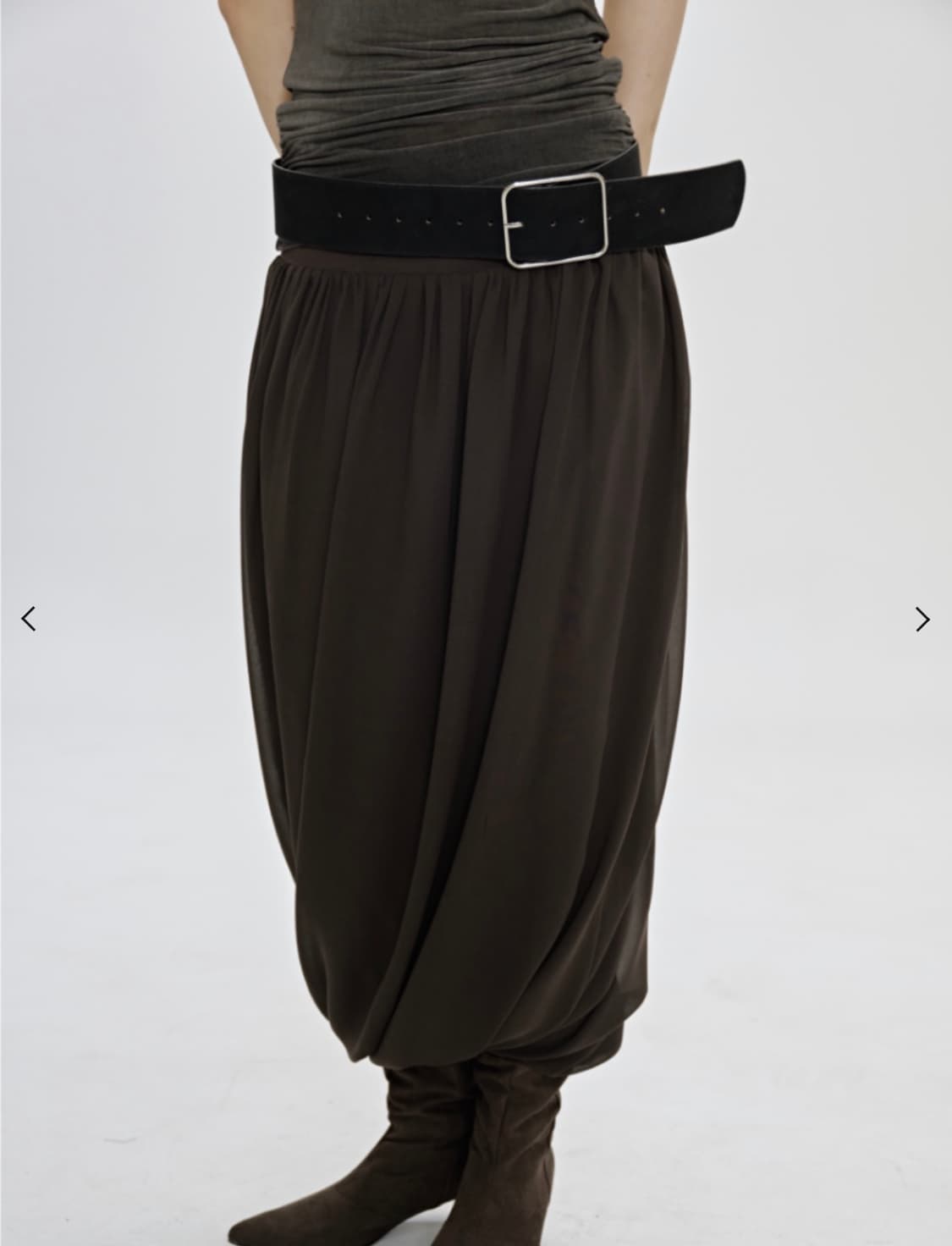 Rather low Cory shirring volume skirt 상품이미지4