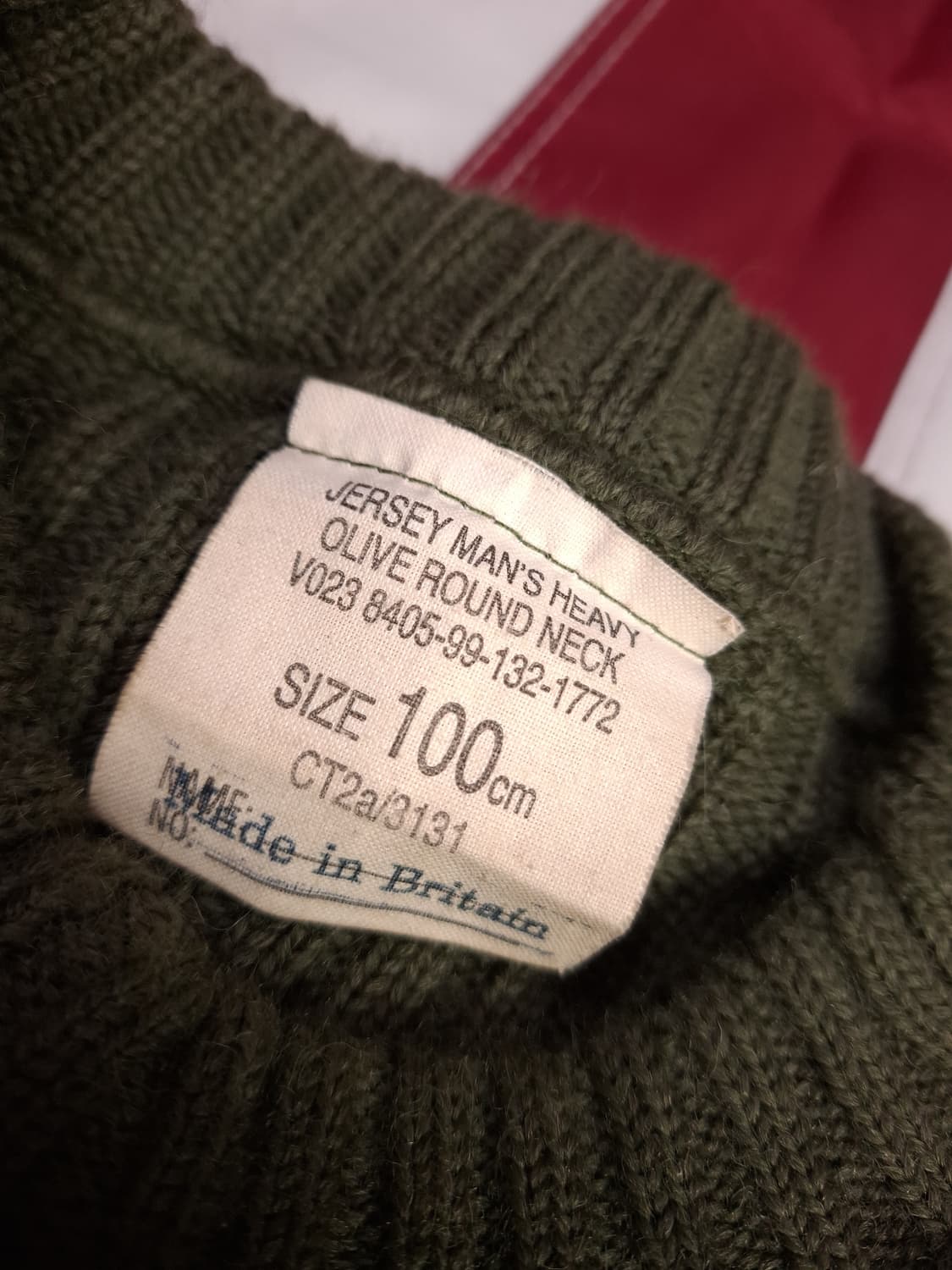 새제품 오리지날 90's 영국군 울 코만도 니트 상품이미지2