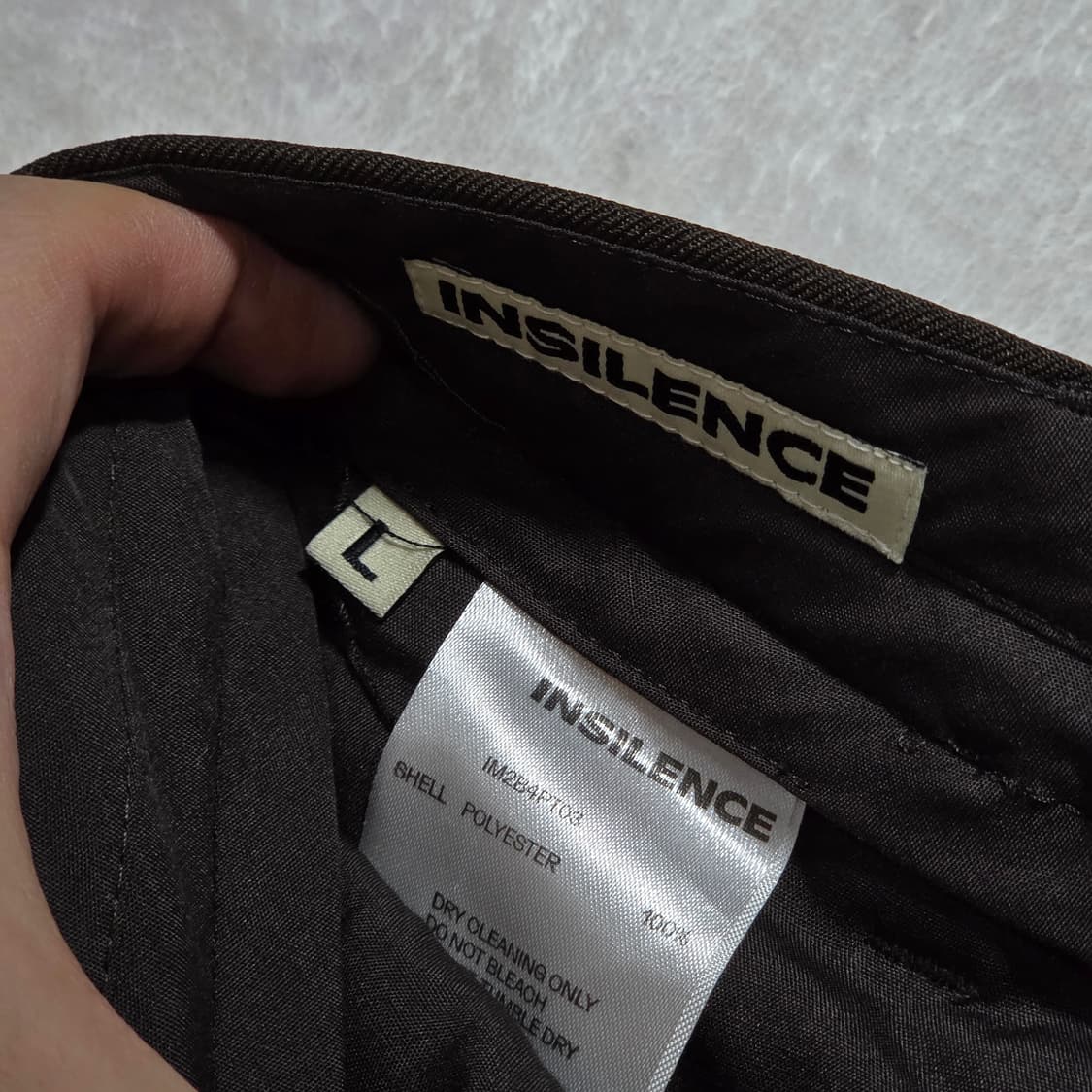 인사일런스 브라운 핀턱 와이드 팬츠 상품이미지7