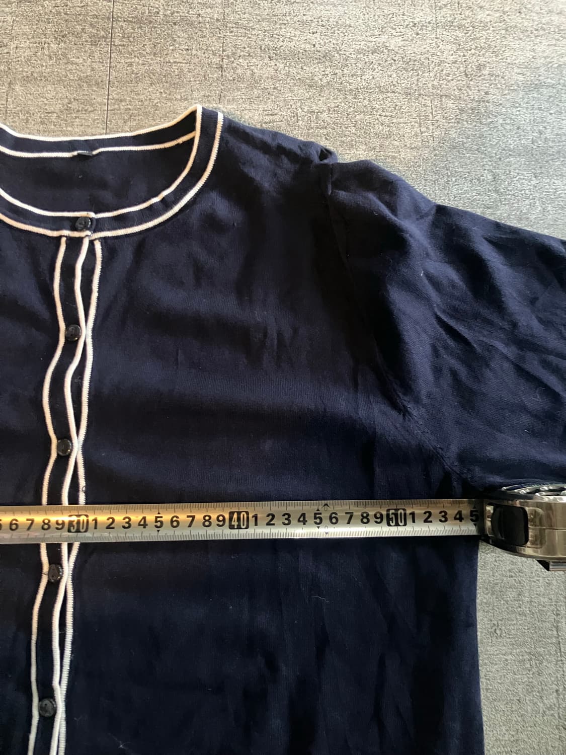 일본빈티지 핀터깔y2k 아메카지 스티치 라운드넥 니트가디건 상품이미지2