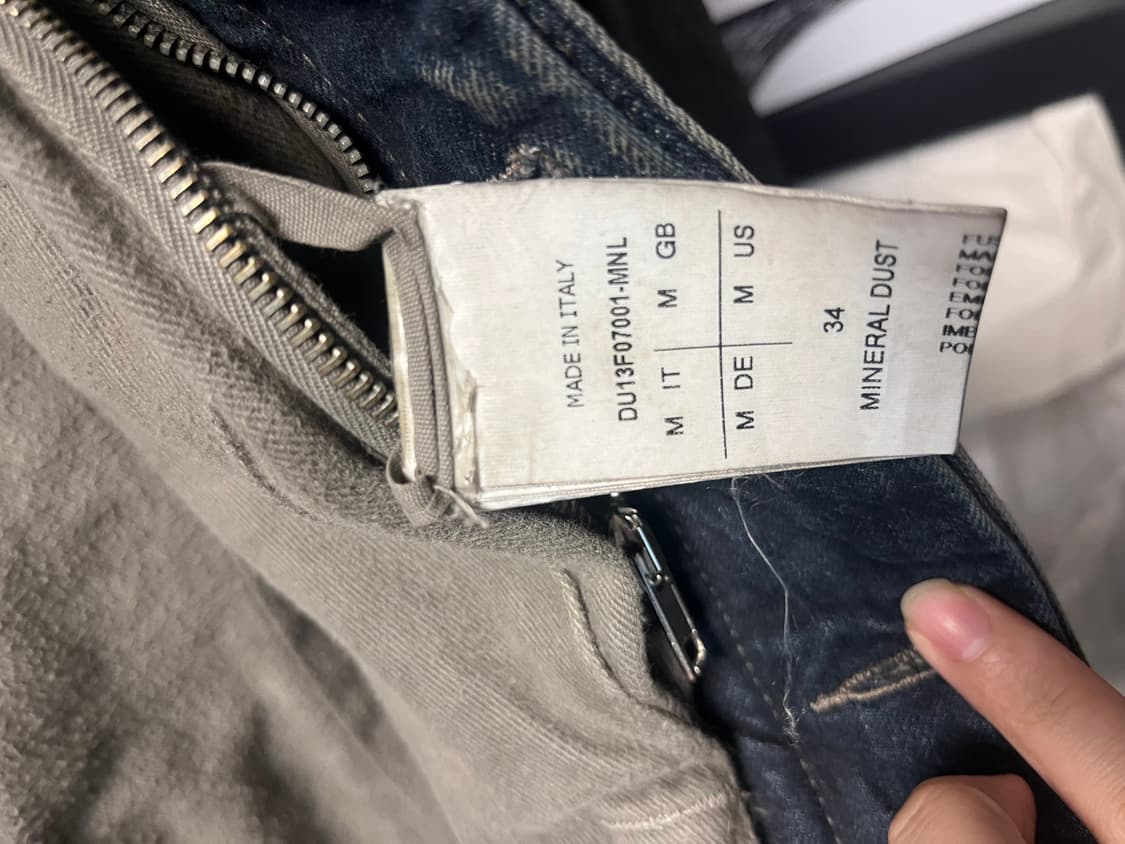 릭오웬스 몰리노 워시드 데님레더 자켓 상품이미지5