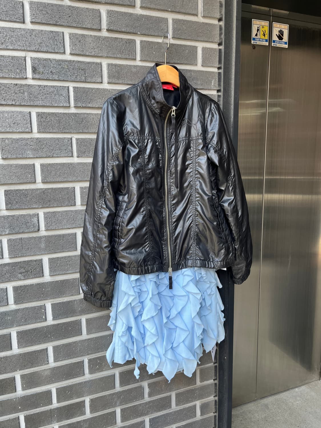 Estnation 러플 스커트 라이트 블루 상품이미지3