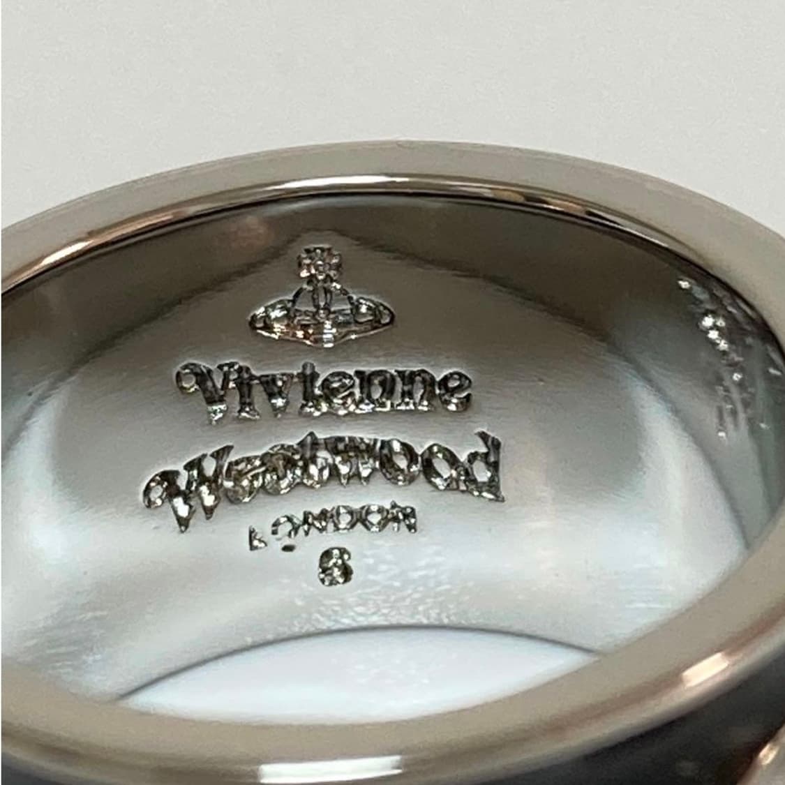 비비안웨스트우드 블랙 원석 orb 로고 링 반지(새상품) 상품이미지6