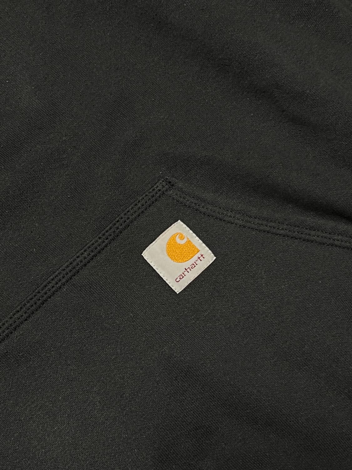 칼하트 오리지널 핏 스몰로고 기모 후드티 블랙 상품이미지5