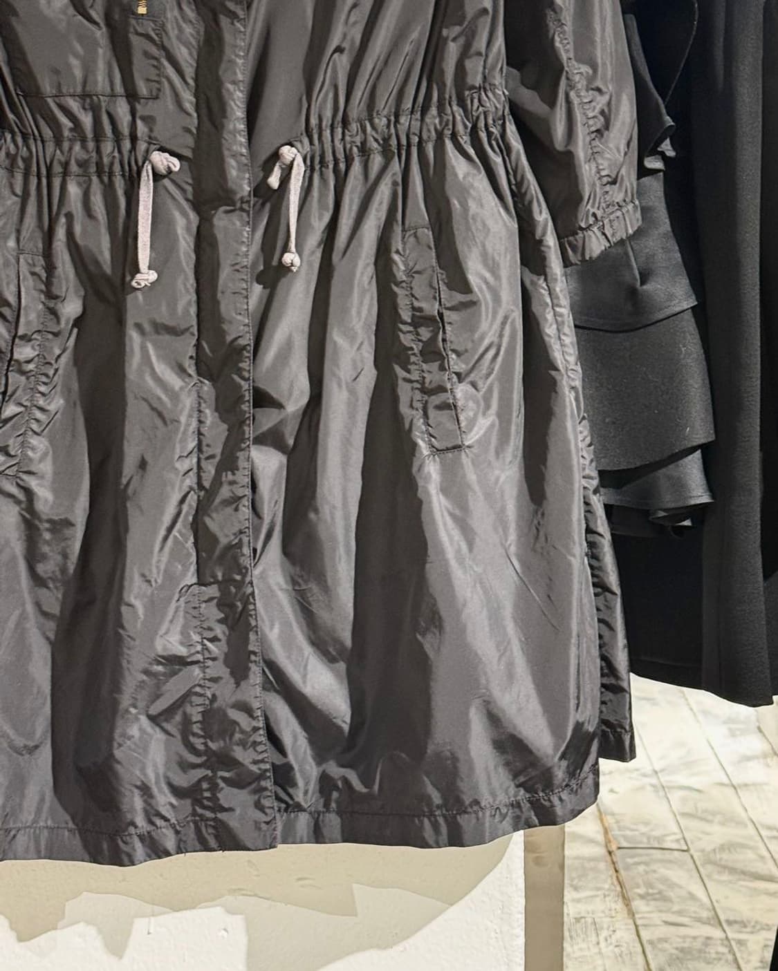 프라다 스포츠 블랙 나일론 스트링 후디 자켓 상품이미지5