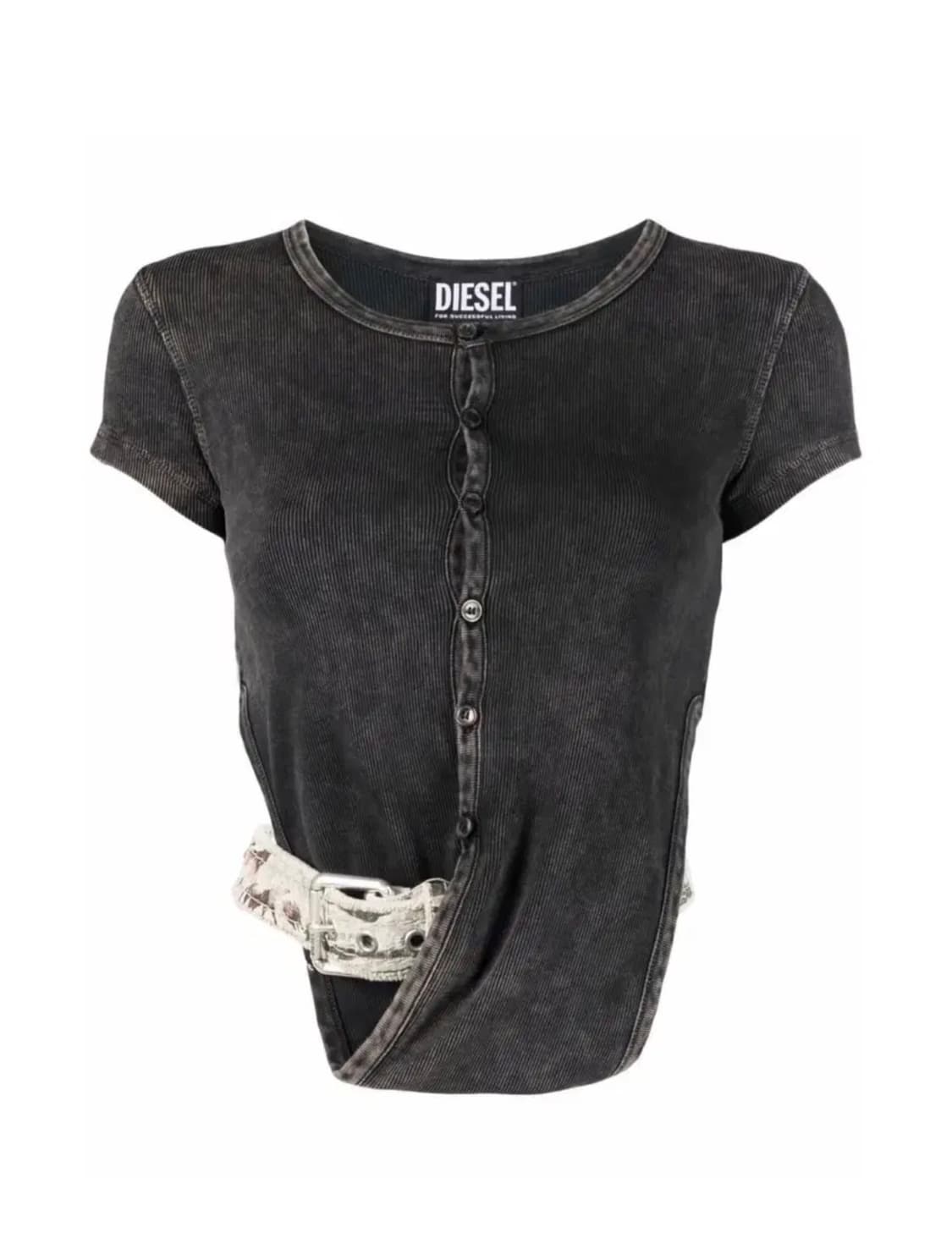 DIESEL 디젤 블랙 워싱 반팔티 + 벨트 상품이미지1