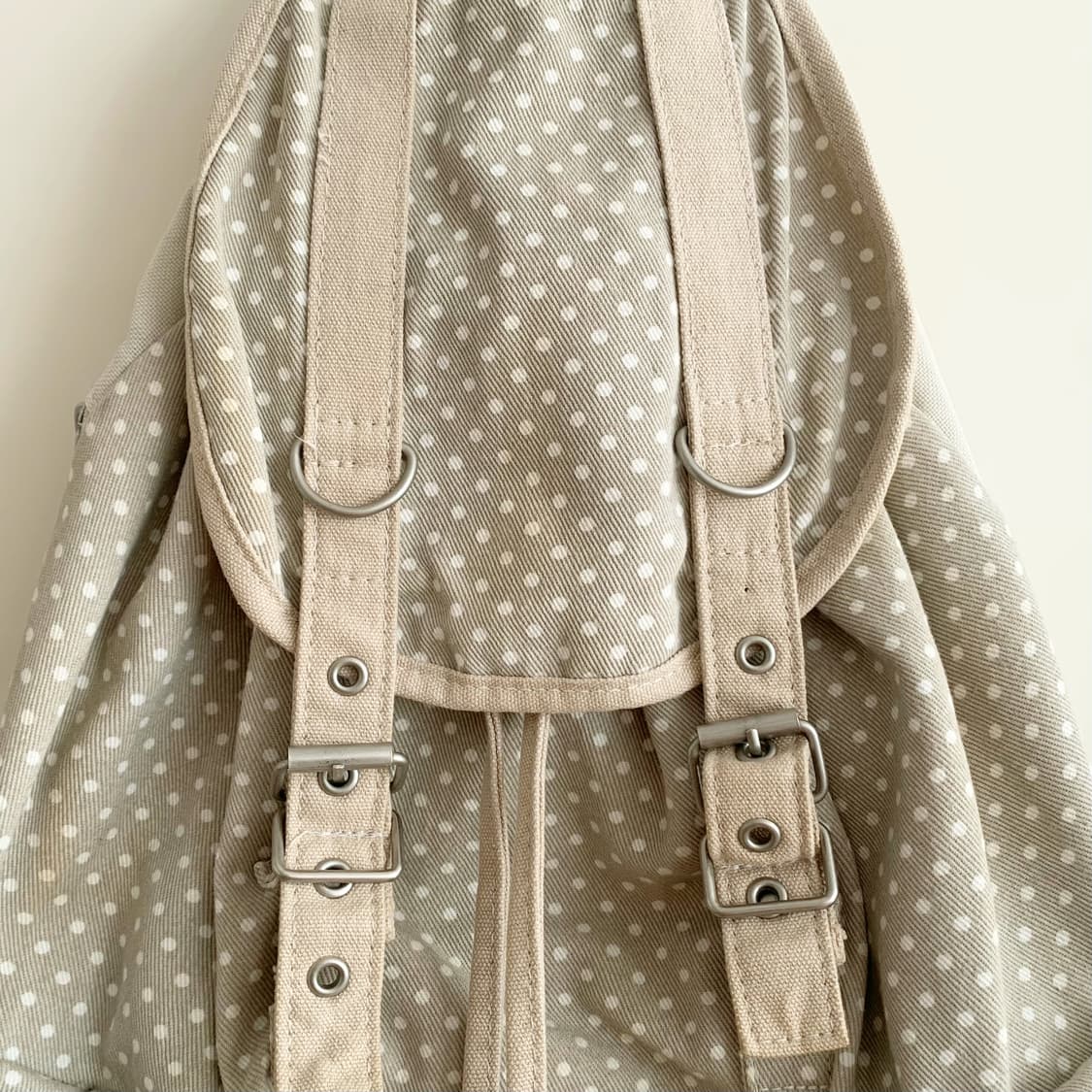 [빈티지] 모리걸 도트 레이스 쓰리포켓 백팩 상품이미지3