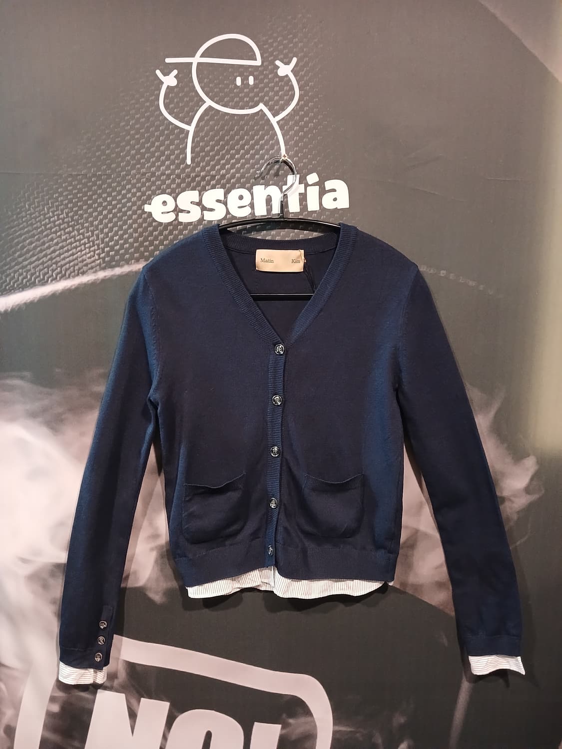 Matin Kim 네이비 레이어드 가디건 상품이미지1