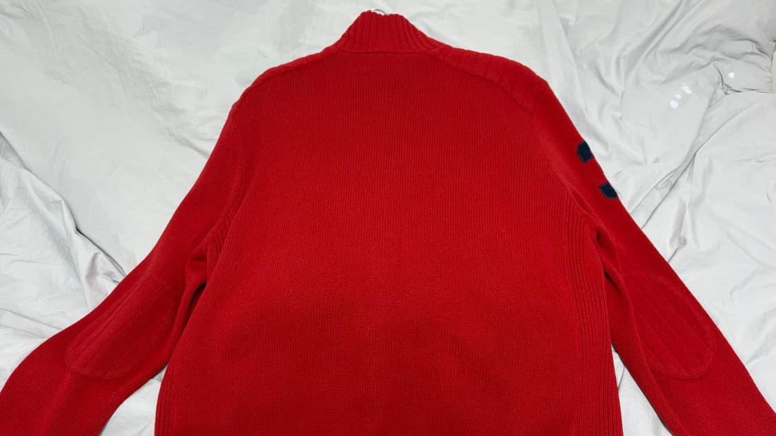 폴로 니트집업 레드 2XL 상품이미지4