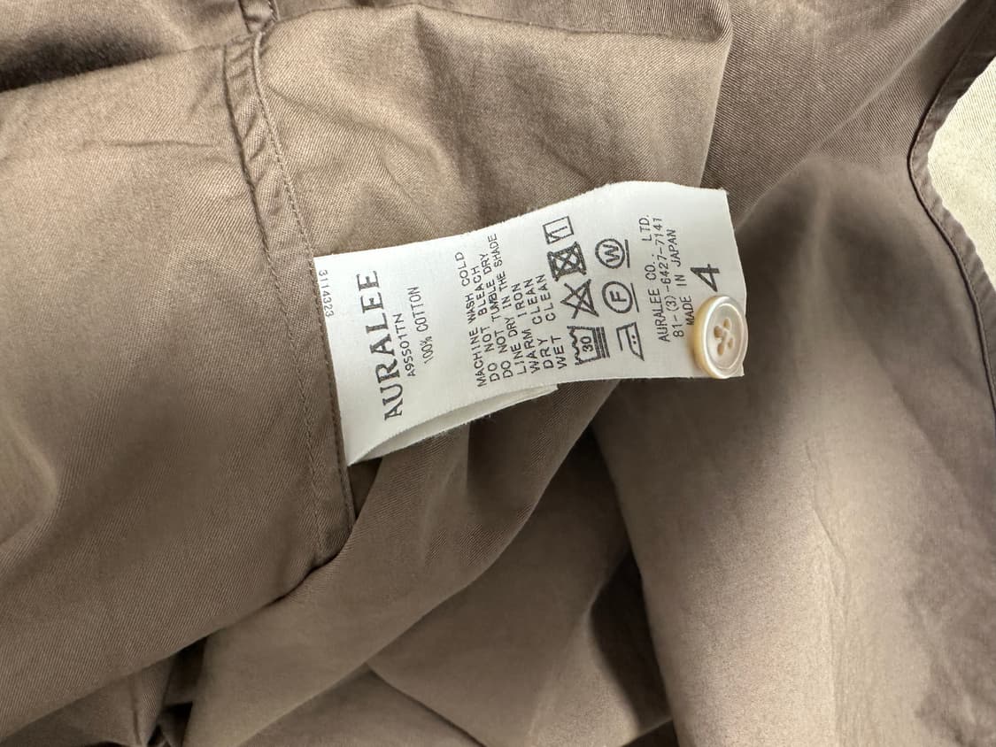 오라리 브라운 셔츠 4사이즈 상품이미지3