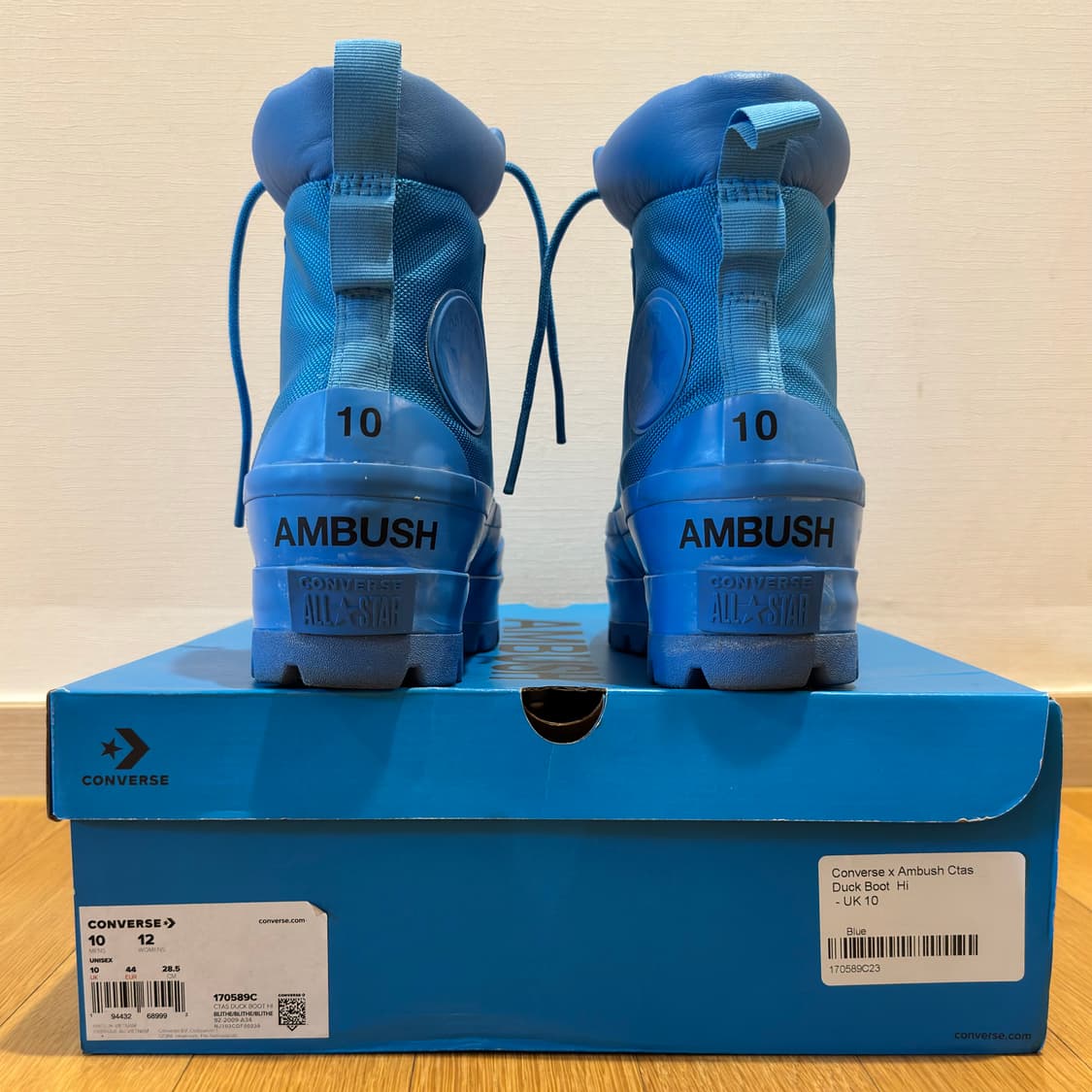 컨버스 x 앰부시 척테일러 덕부츠 하이 블루 UK10 풀박스 상품이미지2
