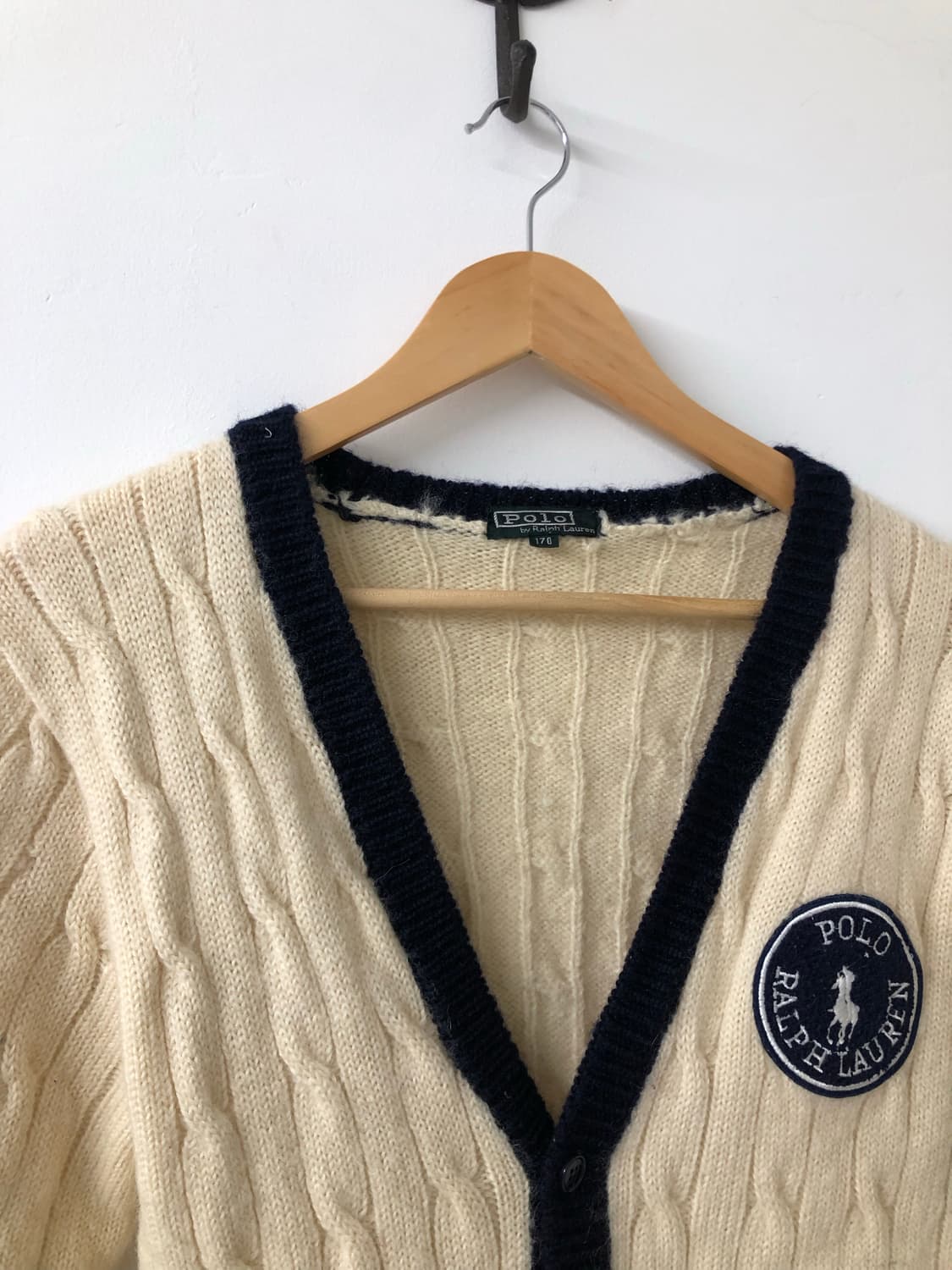 폴로 배색 니트 가디건 상품이미지2