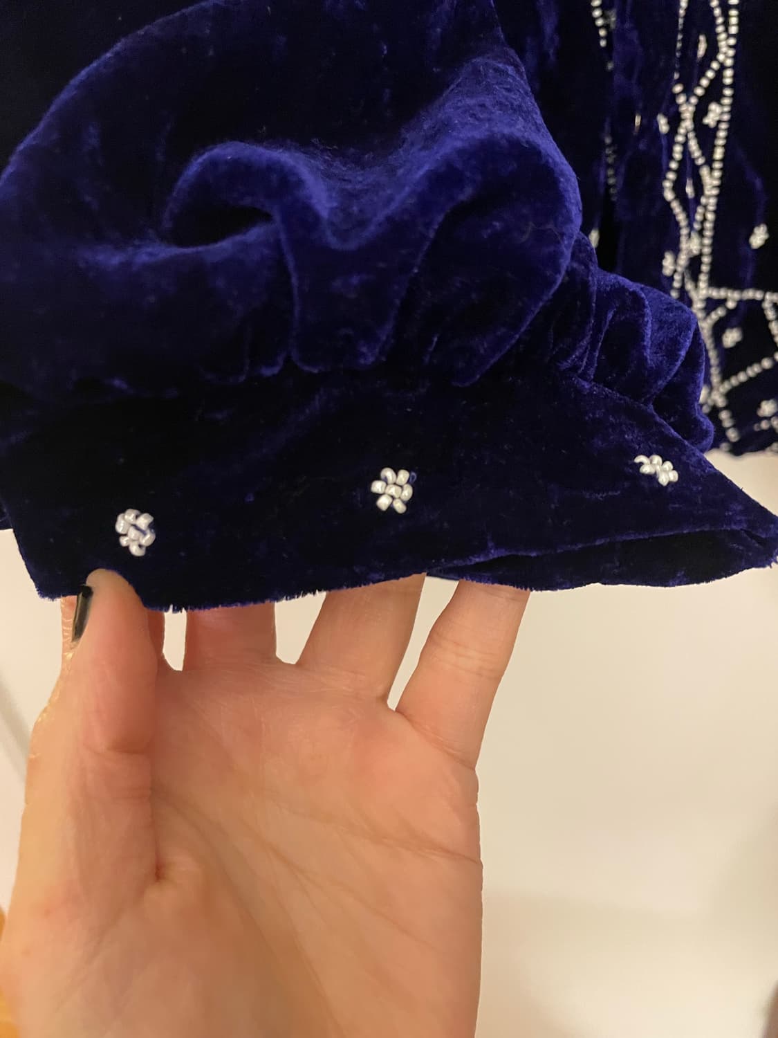 빈티지 벨벳 비즈 가디건 상품이미지4