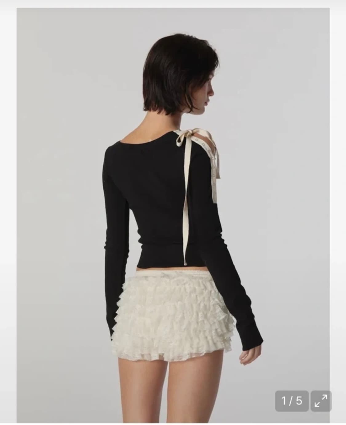 글로니 루이사 롱슬리브 블랙 상품이미지1