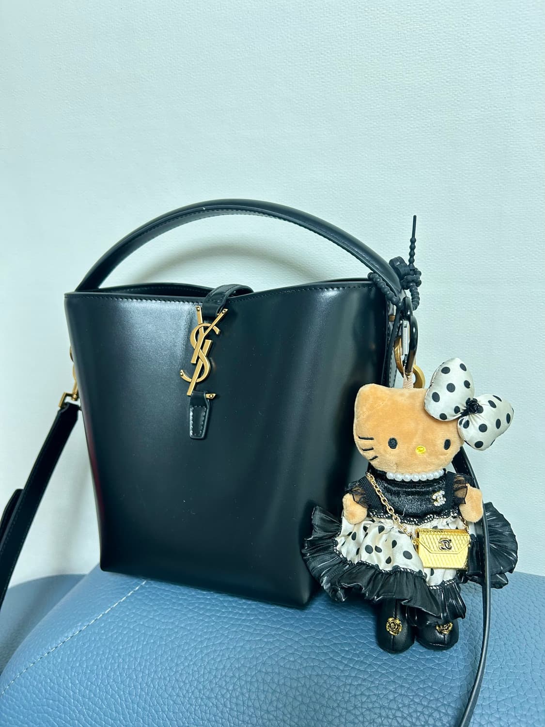 (6)롱다리키티 커스텀키링. -도트 원피스 상품이미지5