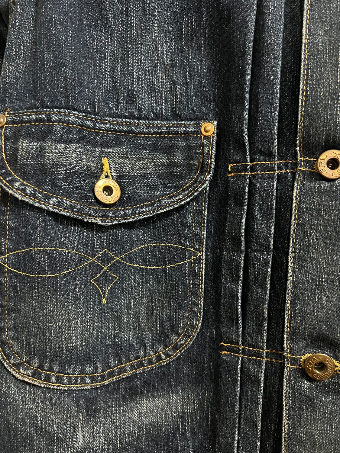 택포75) RRL 더블알엘 카우보이 셀비지 데님자켓 101j S사이즈 상품이미지2