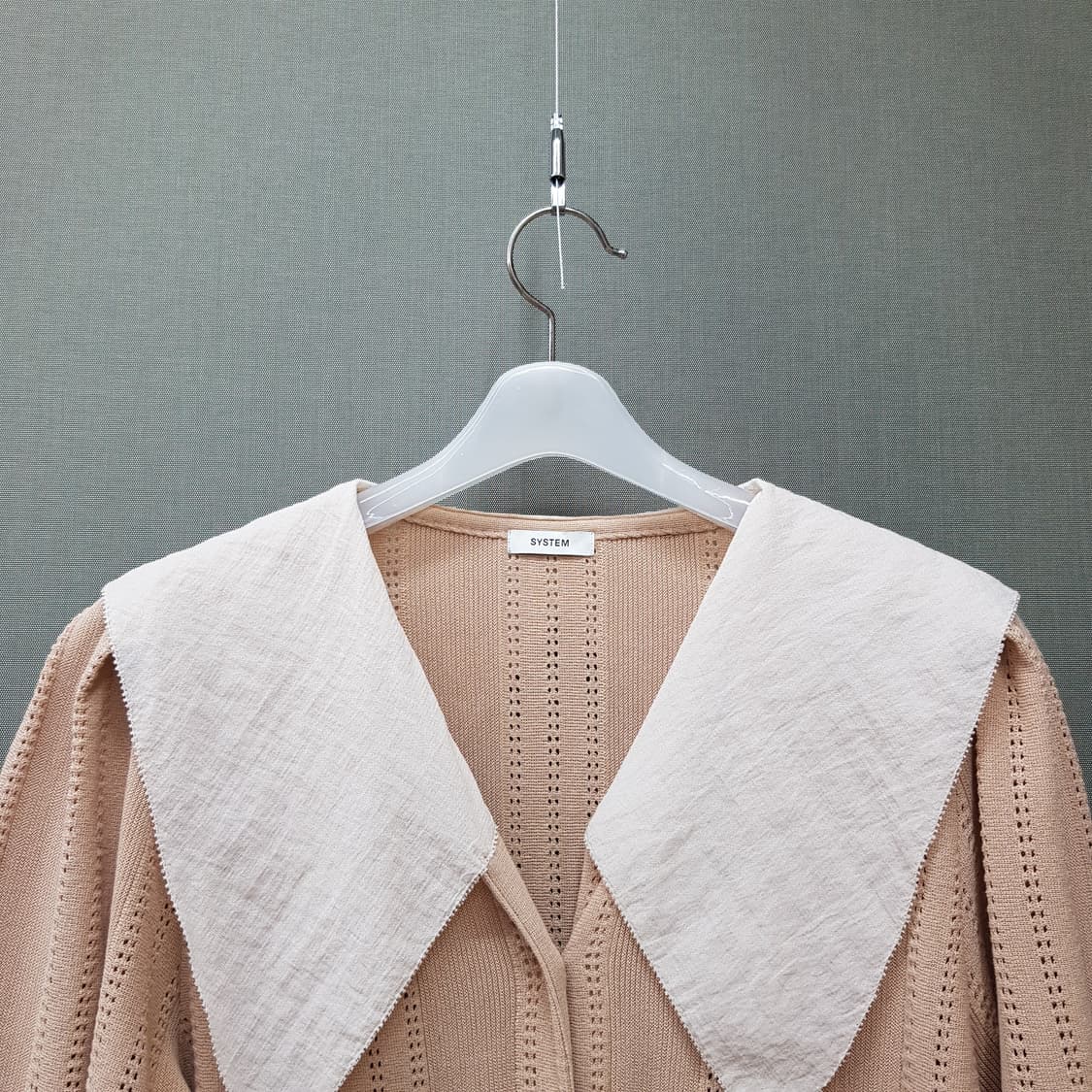 한섬 시스템 2022 빅카라 니트 가디건 S사이즈 상품이미지2