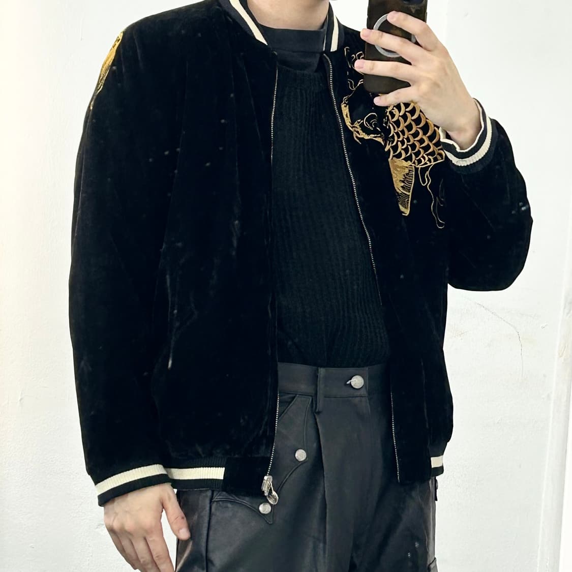 리버시블 자수 벨벳 스카쟌 자켓 상품이미지5