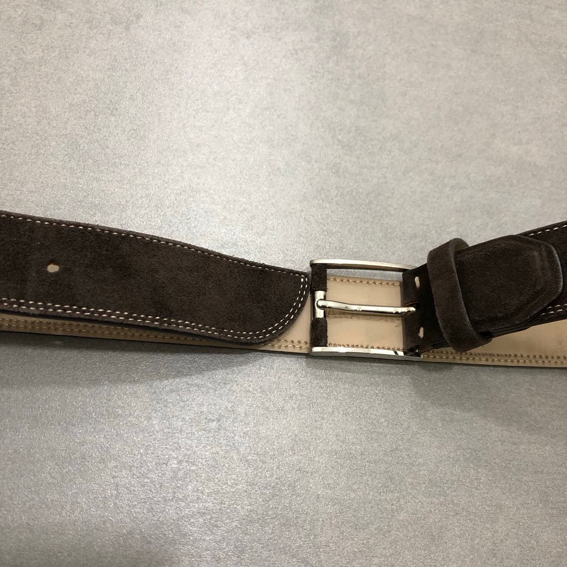 아랄디 araldi 1930 이태리 스웨이드 레더 가죽 벨트 상품이미지5