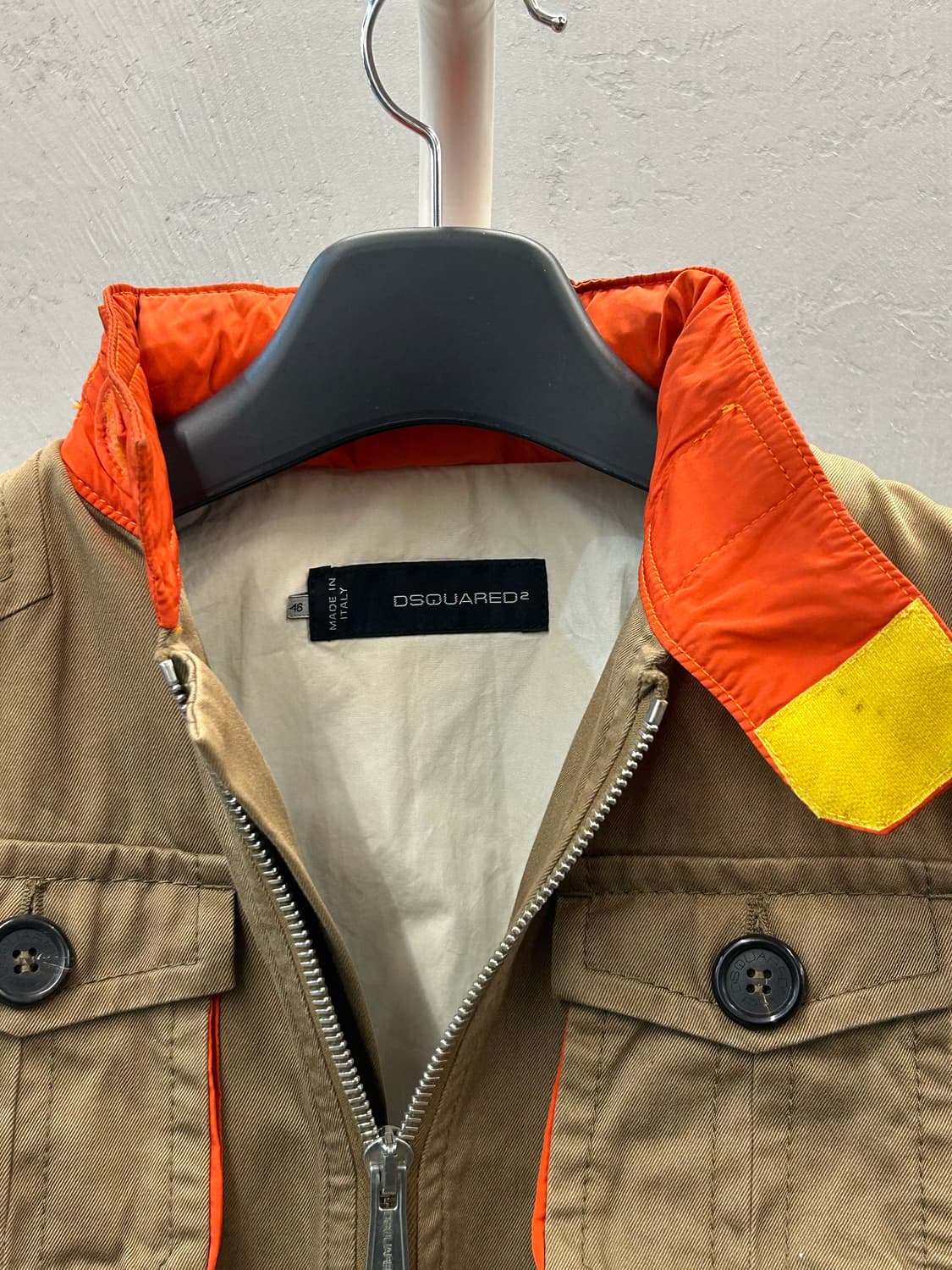 디스퀘어드2 카키 오렌지 포켓 베스트 상품이미지4