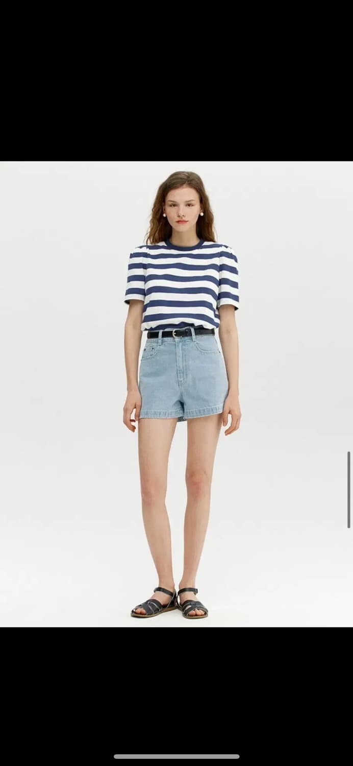 앤유 TITUS Stripe puff sleeve t-shirts 상품이미지1