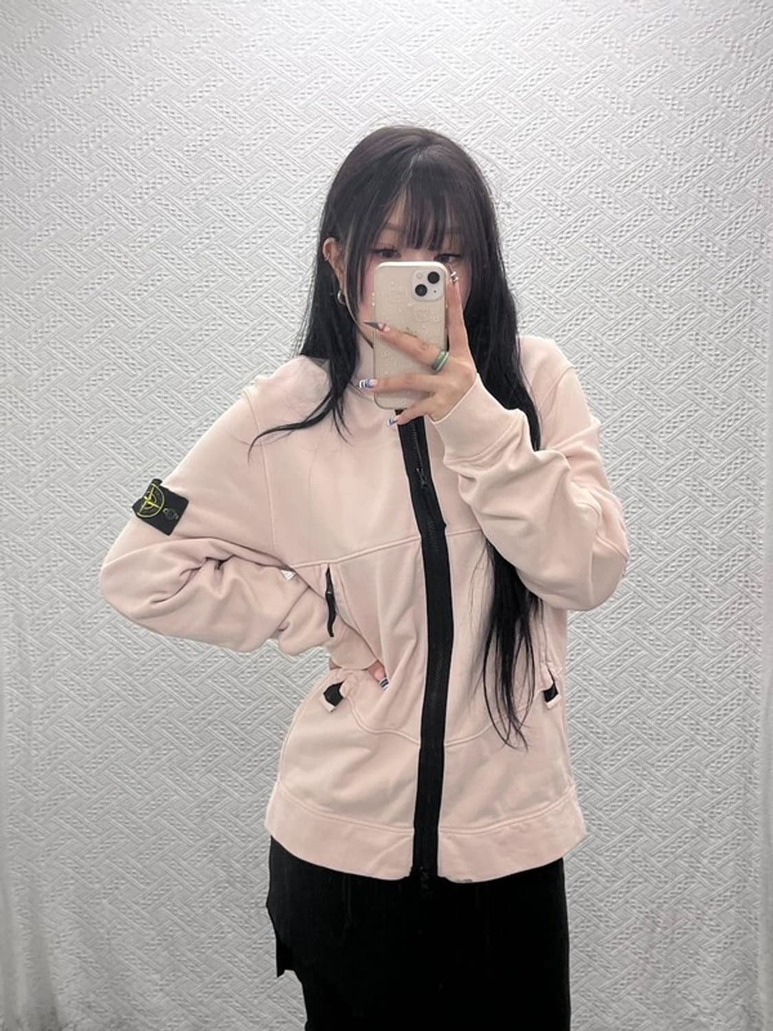 스톤 아일랜드 여리핏 멀티포켓 딸기우유 집업 자켓 95 C07616 상품이미지2